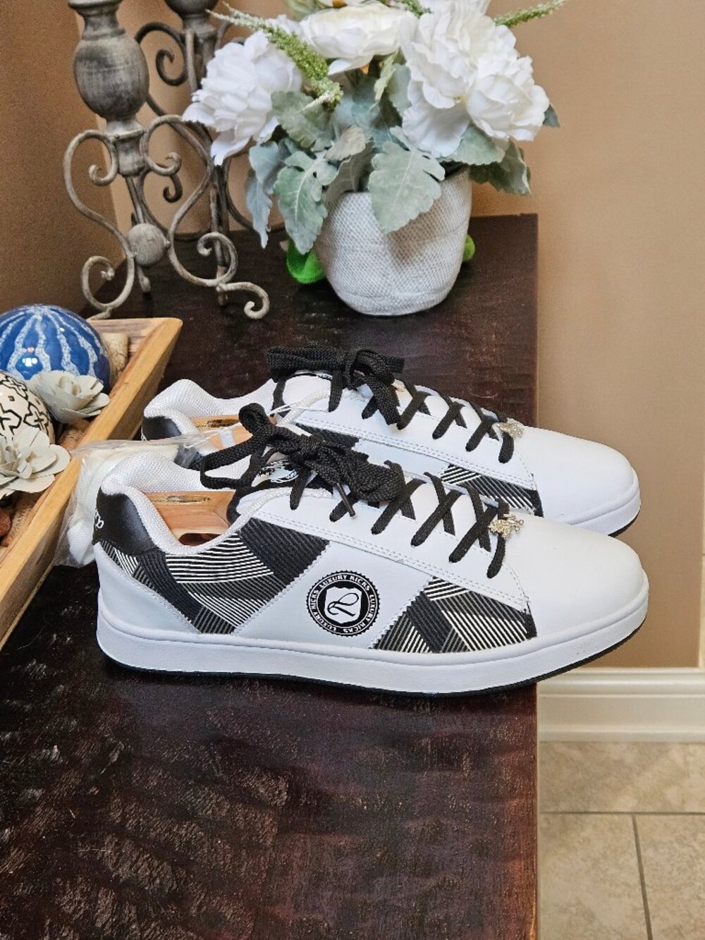 Luxury Kicks (Vlado) Men's Fashion Sneakers, White, Sz 12